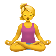 Émoji 🧘‍♀️ Femme Dans La Posture Du Lotus sur Apple iOS 14.2.