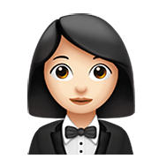 🤵🏻‍♀️ Emoji Mulher De Smoking: Pele Clara na Apple iOS 14.2.
