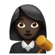 Emoji 👩🏿‍⚖️ Giudice Donna: Carnagione Scura su Apple iOS 14.2.