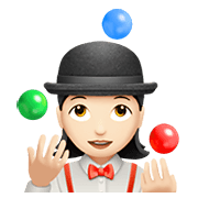 🤹🏻‍♀️ Emoji Mulher Malabarista: Pele Clara na Apple iOS 14.2.