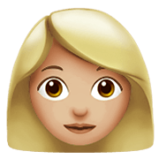 👩🏼 Emoji Mujer: Tono De Piel Claro Medio en Apple iOS 14.2.
