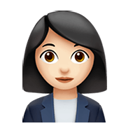 👩🏻‍💼 Emoji Oficinista Mujer: Tono De Piel Claro en Apple iOS 14.2.