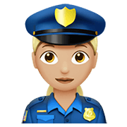 Émoji 👮🏼‍♀️ Policière : Peau Moyennement Claire sur Apple iOS 14.2.