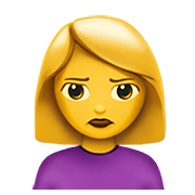 🙎‍♀️ Emoji Mulher Fazendo Bico na Apple iOS 14.2.