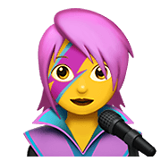 Emoji 👩‍🎤 Cantante Donna su Apple iOS 14.2.