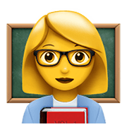 Emoji 👩‍🏫 Professoressa su Apple iOS 14.2.