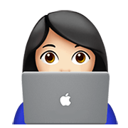 Emoji 👩🏻‍💻 Tecnologa: Carnagione Chiara su Apple iOS 14.2.