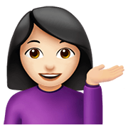 💁🏻‍♀️ Emoji Mulher Com A Palma Virada Para Cima: Pele Clara na Apple iOS 14.2.