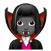 🧛🏾‍♀️ Emoji Mulher Vampira: Pele Morena Escura na Apple iOS 14.2.