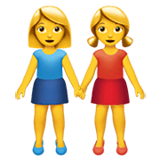 👭 Emoji Duas Mulheres De Mãos Dadas na Apple iOS 14.2.