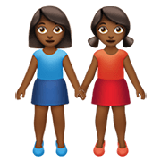 👭🏾 Emoji Duas Mulheres De Mãos Dadas: Pele Morena Escura na Apple iOS 14.2.