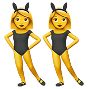 Emoji 👯‍♀️ Donne Con Orecchie Da Coniglio su Apple iOS 14.2.