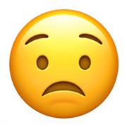 😟 Emoji Rosto Preocupado na Apple iOS 14.2.