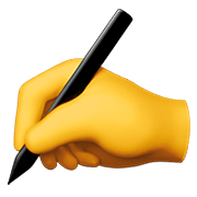 ✍️ Emoji Escrevendo à Mão na Apple iOS 14.2.