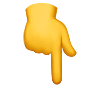 👇 Emoji Dorso Da Mão Com Dedo Indicador Apontando Para Baixo na Apple iOS 14.5.