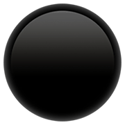 Émoji ⚫ Disque Noir sur Apple iOS 14.5.