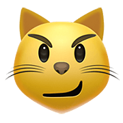 Emoji 😼 Gatto Con Sorriso Sarcastico su Apple iOS 14.5.