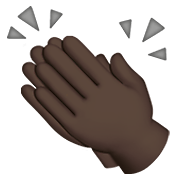 👏🏿 Emoji Mãos Aplaudindo: Pele Escura na Apple iOS 14.5.