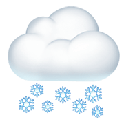 🌨️ Emoji Nuvem Com Neve na Apple iOS 14.5.