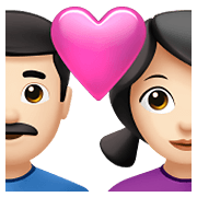 Émoji 👨🏻‍❤️‍👩🏻 Couple Avec Cœur - Homme: Peau Claire, Femme: Peau Claire sur Apple iOS 14.5.