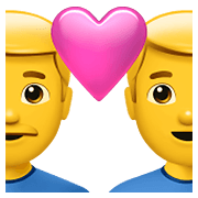 Émoji 👨‍❤️‍👨 Couple Avec Cœur : Homme Et Homme sur Apple iOS 14.5.