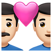 Émoji 👨🏻‍❤️‍👨🏻 Couple Avec Cœur - Homme: Peau Claire, Homme: Peau Claire sur Apple iOS 14.5.