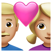 Émoji 👨🏼‍❤️‍👩🏼 Couple Avec Cœur - Homme: Peau Moyennement Claire, Femme: Peau Moyennement Claire sur Apple iOS 14.5.