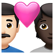 Émoji 👨🏻‍❤️‍🧑🏿 Couple Avec Cœur: Homme, Personne, Peau Claire, Peau Foncée sur Apple iOS 14.5.
