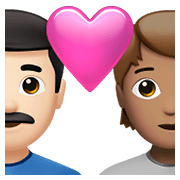 Émoji 👨🏻‍❤️‍🧑🏽 Couple Avec Cœur: Homme, Personne, Peau Claire, Peau Légèrement Mate sur Apple iOS 14.5.