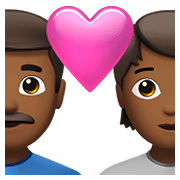 Émoji 👨🏾‍❤️‍🧑🏾 Couple Avec Cœur: Homme, Personne, Peau Mate sur Apple iOS 14.5.