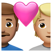 👨🏽‍❤️‍🧑🏼 Emoji Liebespaar: Mannn, Person, mittlere Hautfarbe, mittelhelle Hautfarbe Apple iOS 14.5.