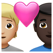 🧑🏼‍❤️‍👨🏿 Emoji Liebespaar: Person, Mannn, mittelhelle Hautfarbe, dunkle Hautfarbe Apple iOS 14.5.