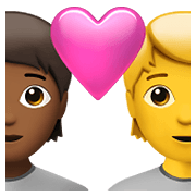 🧑🏾‍❤️‍🧑 Emoji Pareja Enamorada: Persona, Persona, Tono De Piel Oscuro Medio, Sin tono de piel en Apple iOS 14.5.