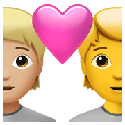 Emoji 🧑🏼‍❤️‍🧑 Coppia Con Cuore: persona, persona, Carnagione Abbastanza Chiara, Nessun tono della pelle su Apple iOS 14.5.