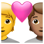 Emoji 🧑‍❤️‍🧑🏽 Coppia Con Cuore: persona, persona, Nessun tono della pelle, Carnagione Olivastra su Apple iOS 14.5.