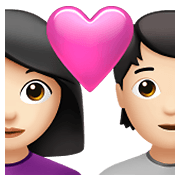 👩🏻‍❤️‍🧑🏻 Emoji Pareja Enamorada: Mujer, Persona, Tono De Piel Claro en Apple iOS 14.5.