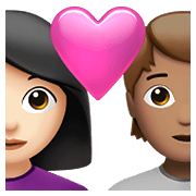 Émoji 👩🏻‍❤️‍🧑🏽 Couple Avec Cœur: Femme, Personne, Peau Claire, Peau Légèrement Mate sur Apple iOS 14.5.