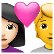 Emoji 👩🏻‍❤️‍🧑 Coppia Con Cuore: Donna, persona, Carnagione Chiara, Nessun tono della pelle su Apple iOS 14.5.