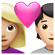 👩🏼‍❤️‍🧑🏻 Emoji Pareja Enamorada: Mujer, Persona, Tono De Piel Claro Medio, Tono De Piel Claro en Apple iOS 14.5.