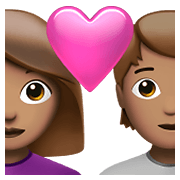👩🏽‍❤️‍🧑🏽 Emoji Pareja Enamorada: Mujer, Persona, Tono De Piel Medio en Apple iOS 14.5.