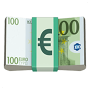 Emoji 💶 Banconota Euro su Apple iOS 14.5.