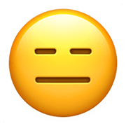 Emoji 😑 Faccina Inespressiva su Apple iOS 14.5.
