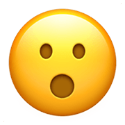 😮 Emoji Rosto Com Boca Aberta na Apple iOS 14.5.