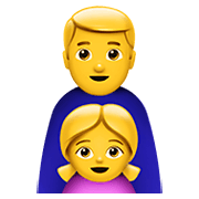 👨‍👧 Emoji Familie: Mann, Mädchen Apple iOS 14.5.