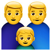👨‍👨‍👦 Emoji Familie: Mann, Mann und Junge Apple iOS 14.5.