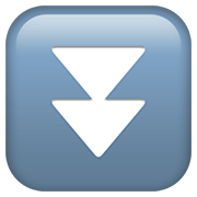 ⏬ Emoji Triángulo Doble Hacia Abajo en Apple iOS 14.5.