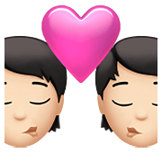 🧑🏻‍❤️‍💋‍🧑🏻 Emoji Beso: Persona, Persona, Tono De Piel Claro en Apple iOS 14.5.