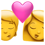 Emoji 🧑‍❤️‍💋‍👩 Bacio Tra Coppia: persona, Donna su Apple iOS 14.5.
