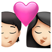 🧑🏻‍❤️‍💋‍👩🏻 Emoji Beso: Persona, Mujer, Tono De Piel Claro en Apple iOS 14.5.