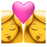 👩‍❤️‍💋‍👩 Emoji sich küssendes Paar: Frau, Frau Apple iOS 14.5.
